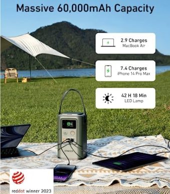 anker 60000mah power bank with smart display and sos mode