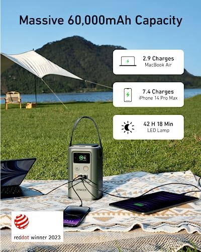 anker 60000mah power bank with smart display and sos mode