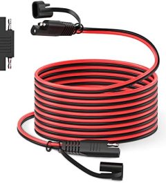 bateria power 25ft 16awg battery charger extension cord with sae connector
