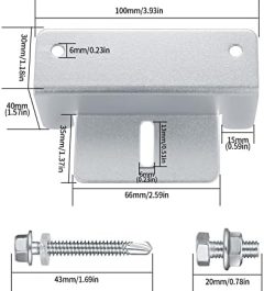 bjbjjiu 4 sets shaped solar panel mounting brackets for rvs