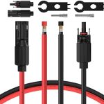 bougerv 10ft solar extension cable with connectors and adaptor