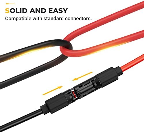 bougerv 10ft solar extension cable with connectors and adaptor