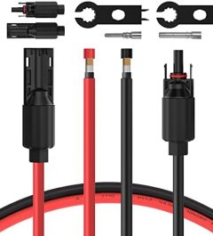 bougerv 10ft solar extension cable with connectors and adaptor