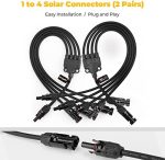 bougerv solar panel y branch connectors 2 pairs kit