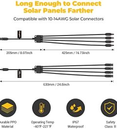 bougerv solar panel y branch connectors 2 pairs kit
