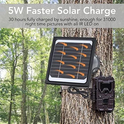 dosarzo 5w trail camera solar panel and 12v solar battery kit