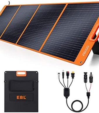 ebl 200w portable solar panel with mc-4 anderson output connector