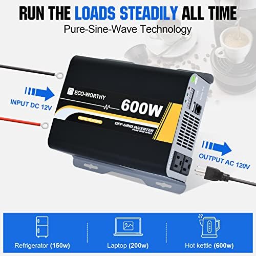 eco-worthy 600w inverter ideal for rv, cottage, home, truck