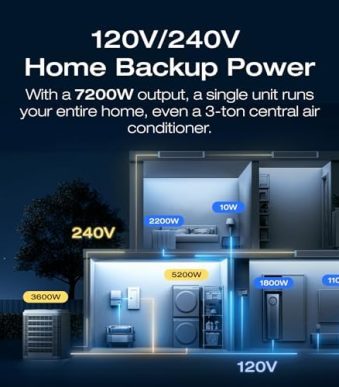 ef ecoflow delta 6000wh pro ultra power station 120/240v 7200w