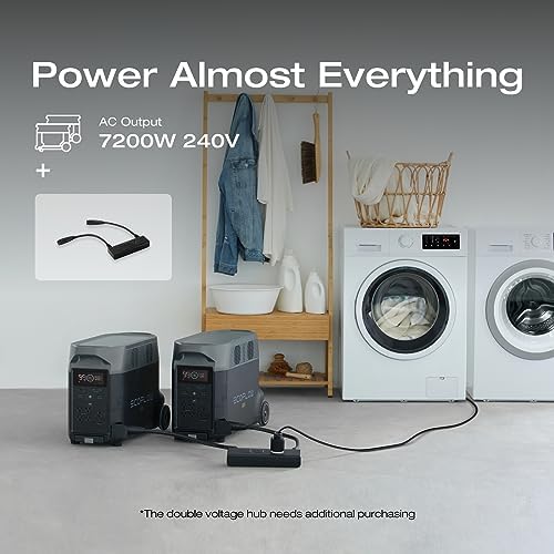 ef ecoflow delta pro power station with extra battery portable 7.2kwh