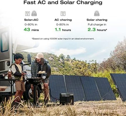 ef ecoflow solar generator delta 2 max with fast dual charging