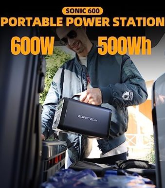 egretech sonic 600w solar generator with 500wh battery