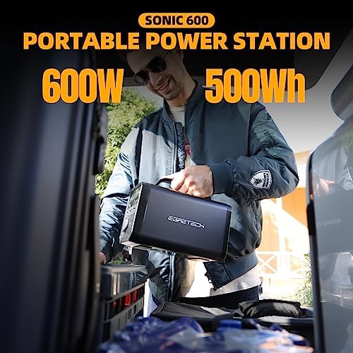 egretech sonic 600w solar generator with 500wh battery