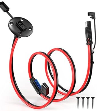 extractme 2ft 10awg sae connector harness with 15a fuse