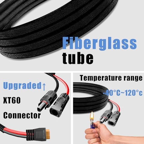 feotech solar to xt60 cable 50ft extension cable