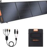 grecell portable 200w solar panel charger with waterproof ip65 case
