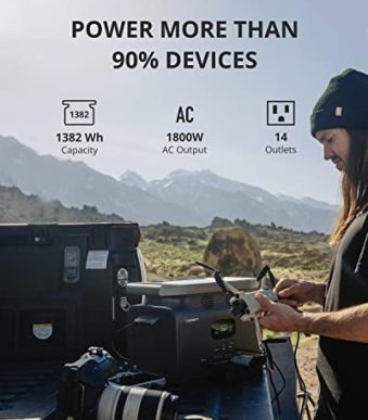 growatt portable power station with solar panels, 1800w output