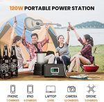 howeasy portable 120w power station with solar generator