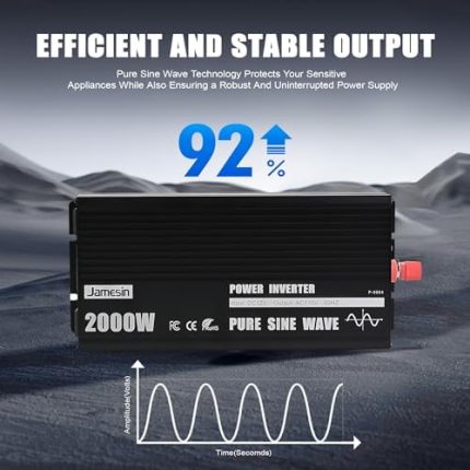 jamesin 2000w pure sine wave inverter with led display