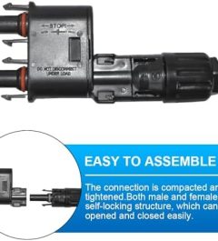 jianhan solar branch connector 50a ip68 waterproof 2 to 1 connectors