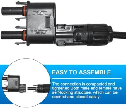 jianhan solar branch connector 50a ip68 waterproof 2 to 1 connectors