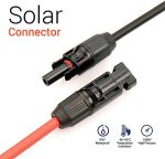 jyft 30ft red + 30ft black solar extension cable with connectors