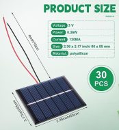 kanayu 30 pcs small solar panels diy system kits
