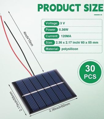 kanayu 30 pcs small solar panels diy system kits