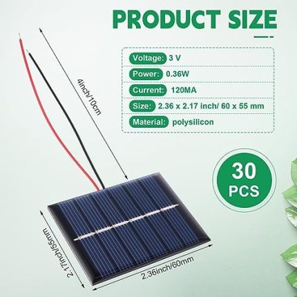 kanayu 30 pcs small solar panels diy system kits