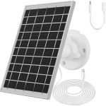 kashuen solar panel 7w for ring camera, ip65 waterproof