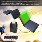 keshoyal 60w foldable solar panel for camping and charging devices