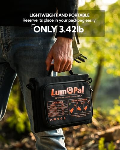 lumopal 60w portable solar charger for outdoor use
