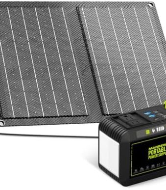 marbero 80w solar generator with solar panel included
