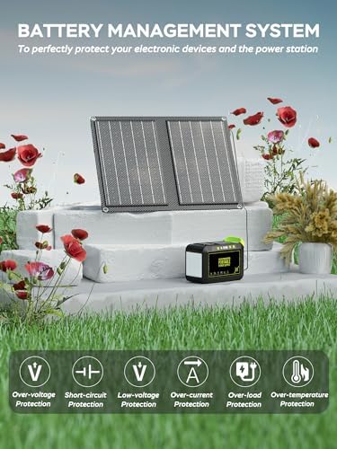 marbero 80w solar generator with solar panel included