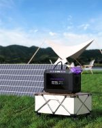 marbero portable 200w solar generator with ac outlet and led flashlight