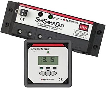 morningstar sunsaver duo 25a pwm charge controller for 12v batteries