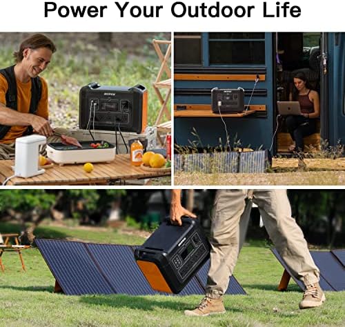 oupes portable power station 2400w with solar panels for outdoor use