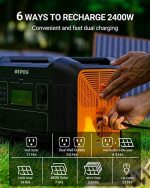 oupes portable power station 2400w with solar panels for outdoor use