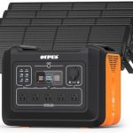 oupes portable power station 2400w with solar panels for outdoor use