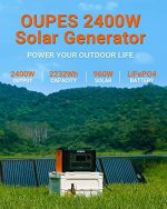 oupes portable power station with solar generator for home backup