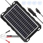 oymsae 7.5w solar car battery charger for automotive and marine vehicles