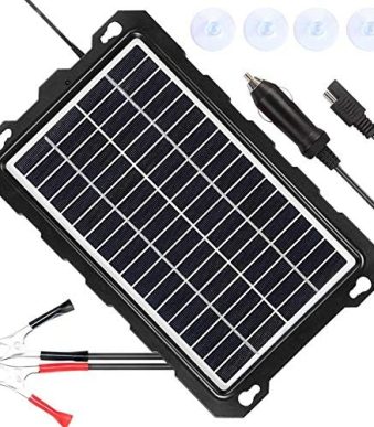 oymsae 7.5w solar car battery charger for automotive and marine vehicles