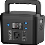 powkey portable 200w power station with ac outlet and led light