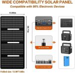 powkey portable power station 200w with solar panel for outdoor use