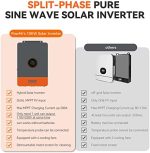 powmr 10000w split-phase solar inverter with built-in mppt controller