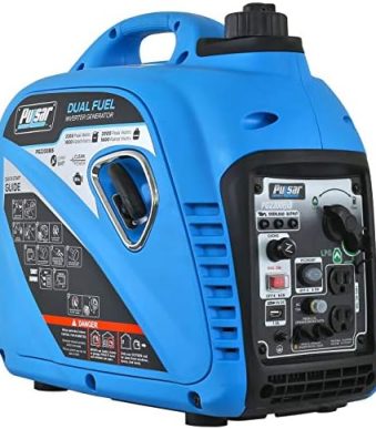 pulsar portable dual fuel inverter generator with usb outlet