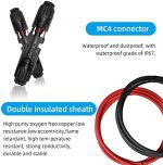qilucky 66ft professional solar extension cable with male/female connectors