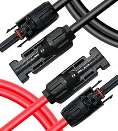 qilucky 66ft professional solar extension cable with male/female connectors