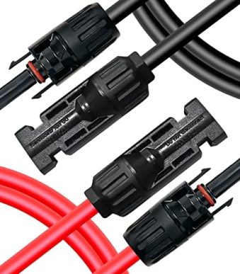 qilucky 66ft professional solar extension cable with male/female connectors