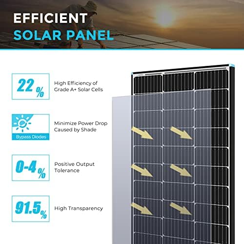 renogy 100w 12v solar panel - high-efficiency module